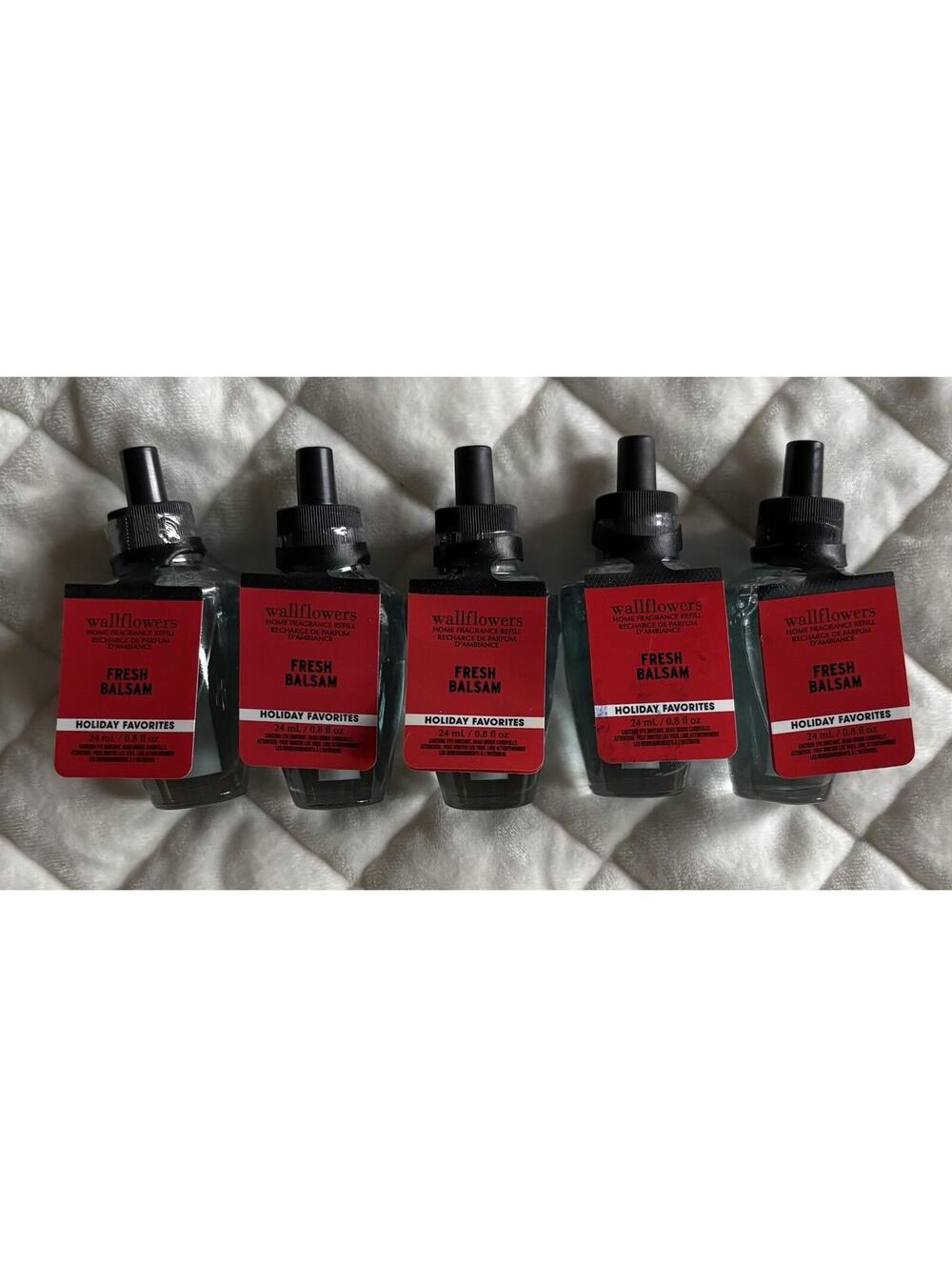 LOT OF 5 Bath & Body Work FRESH BALSAM Wallflower Refill Bulb - New & Sealed
